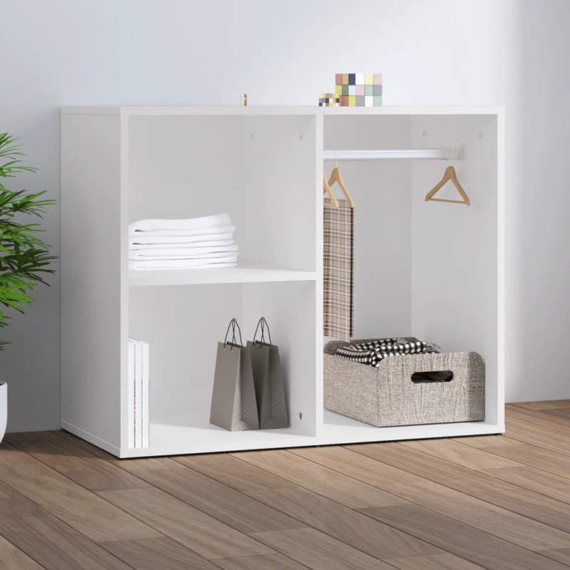 vidaXL Mueble vestidor madera contrachapada blanco 80x40x65 cm vidaXL Mueble vestidor madera contrachapada blanco 80x40x65 cm