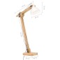 vidaXL Lámpara de pie madera maciza de mango blanca E27 vidaXL Lámpara de pie madera maciza de mango blanca E27