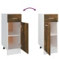vidaXL Armario bajo de cocina madera de ingeniería roble ahumado vidaXL Armario bajo de cocina madera de ingeniería roble ahumado