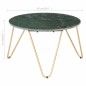 vidaXL Mesa de centro piedra real textura de mármol verde 65x65x42 cm vidaXL Mesa de centro piedra real textura de mármol verde 65x65x42 cm