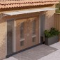 vidaXL Marquesina puerta policarbonato gris y transparente 396x90 cm vidaXL Marquesina puerta policarbonato gris y transparente 396x90 cm