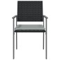 vidaXL Sillas jardín cojines 6 uds ratán sintético negro 54x62,5x89 cm vidaXL Sillas jardín cojines 6 uds ratán sintético negro 54x62,5x89 cm