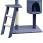 vidaXL Rascador para gatos poste rascador de sisal 150 cm azul oscuro
