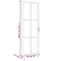 vidaXL Puerta interior de vidrio y aluminio blanco mate 76x201,5 cm