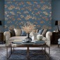 DUTCH WALLCOVERINGS Papel de pared pino dorado y azul DUTCH WALLCOVERINGS Papel de pared pino dorado y azul