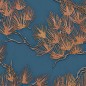 DUTCH WALLCOVERINGS Papel de pared pino dorado y azul DUTCH WALLCOVERINGS Papel de pared pino dorado y azul