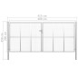 vidaXL Puerta de jardín de acero galvanizado plateado 415x250 cm vidaXL Puerta de jardín de acero galvanizado plateado 415x250 cm
