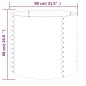 vidaXL Jardinera acero con recubrimiento polvo antracita 80x80x68 cm vidaXL Jardinera acero con recubrimiento polvo antracita 80x80x68 cm