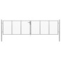 vidaXL Puerta de jardín de acero galvanizado plateado 415x150 cm vidaXL Puerta de jardín de acero galvanizado plateado 415x150 cm