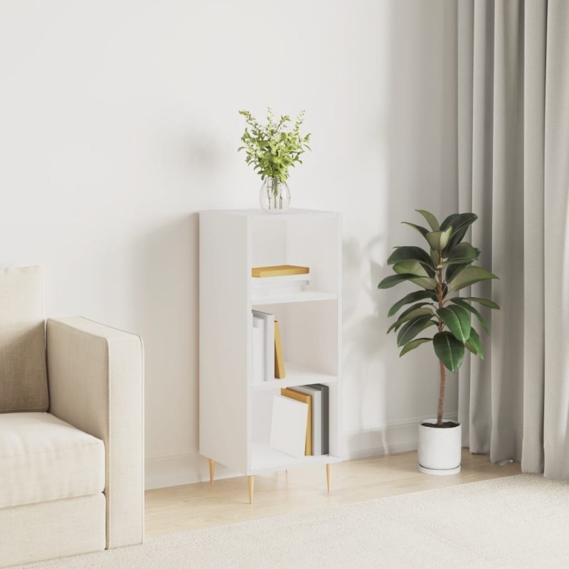 vidaXL Aparador de madera de ingeniería blanco 34,5x32,5x90 cm