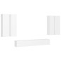 vidaXL Set de muebles de salón TV 6 piezas madera de ingeniería blanco vidaXL Set de muebles de salón TV 6 piezas madera de ingeniería blanco