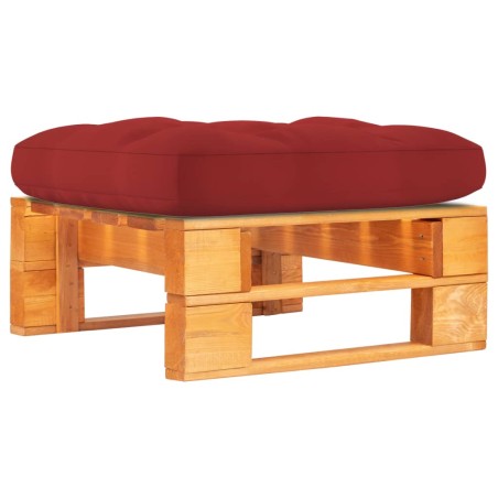 vidaXL Otomana de jardín de palets madera pino impregnada marrón miel