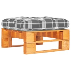 vidaXL Otomana de jardín de palets madera pino impregnada marrón miel