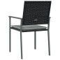 vidaXL Sillas jardín cojines 6 uds ratán sintético negro 54x62,5x89 cm vidaXL Sillas jardín cojines 6 uds ratán sintético negro 54x62,5x89 cm