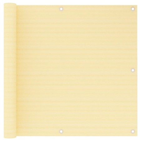 vidaXL Toldo para balcón HDPE beige 90x600 cm
