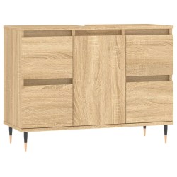 vidaXL Mueble de baño madera de ingeniería roble Sonoma 80x33x60 cm