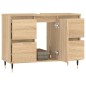 vidaXL Mueble de baño madera de ingeniería roble Sonoma 80x33x60 cm