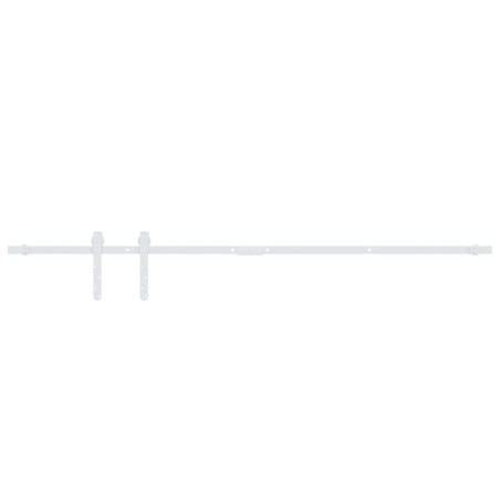 vidaXL Kit mini puerta corredera armario acero carbono blanco 122 cm