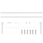 vidaXL Kit mini puerta corredera armario acero carbono blanco 122 cm vidaXL Kit mini puerta corredera armario acero carbono blanco 122 cm