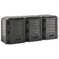 vidaXL Compostador de jardín negro 1200 L vidaXL Compostador de jardín negro 1200 L