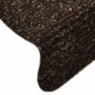 vidaXL Alfombra autoadhesiva escalera 10 uds 65x21x4 cm marrón oscuro vidaXL Alfombra autoadhesiva escalera 10 uds 65x21x4 cm marrón oscuro