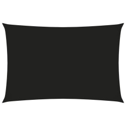 vidaXL Toldo de vela rectangular tela Oxford negro 2,5x4,5 m