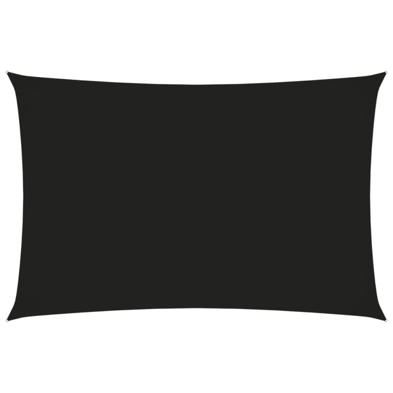 vidaXL Toldo de vela rectangular tela Oxford negro 2,5x4,5 m