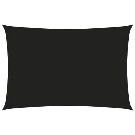 vidaXL Toldo de vela rectangular tela Oxford negro 2,5x4,5 m