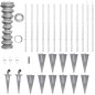 vidaXL Valla metálica con estacas postes acero galvanizado 25x1,25 m vidaXL Valla metálica con estacas postes acero galvanizado 25x1,25 m