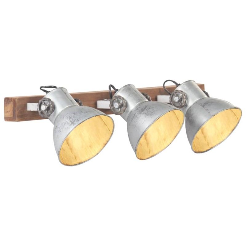 vidaXL Lámpara de pared industrial plateado 65x25 cm E27 vidaXL Lámpara de pared industrial plateado 65x25 cm E27