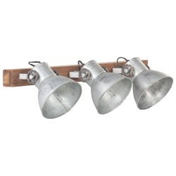 vidaXL Lámpara de pared industrial plateado 65x25 cm E27