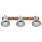 vidaXL Lámpara de pared industrial plateado 65x25 cm E27 vidaXL Lámpara de pared industrial plateado 65x25 cm E27