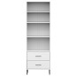 vidaXL Librería con 2 cajones OSLO madera maciza blanco 60x35x180 cm vidaXL Librería con 2 cajones OSLO madera maciza blanco 60x35x180 cm