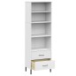 vidaXL Librería con 2 cajones OSLO madera maciza blanco 60x35x180 cm vidaXL Librería con 2 cajones OSLO madera maciza blanco 60x35x180 cm