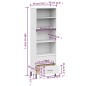 vidaXL Librería con 2 cajones OSLO madera maciza blanco 60x35x180 cm vidaXL Librería con 2 cajones OSLO madera maciza blanco 60x35x180 cm