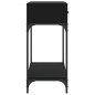 vidaXL Mesa consola madera de ingeniería negra 100x34,5x75 cm