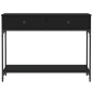 vidaXL Mesa consola madera de ingeniería negra 100x34,5x75 cm