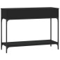 vidaXL Mesa consola madera de ingeniería negra 100x34,5x75 cm