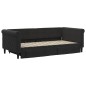 vidaXL Sofá cama nido con cajones terciopelo negro 90x190 cm vidaXL Sofá cama nido con cajones terciopelo negro 90x190 cm
