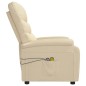 vidaXL Sillón de masaje eléctrico tela color crema vidaXL Sillón de masaje eléctrico tela color crema