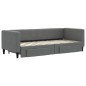vidaXL Sofá cama nido con cajones tela gris oscuro 80x200 cm vidaXL Sofá cama nido con cajones tela gris oscuro 80x200 cm