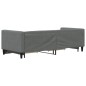 vidaXL Sofá cama nido con cajones tela gris oscuro 80x200 cm vidaXL Sofá cama nido con cajones tela gris oscuro 80x200 cm