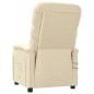 vidaXL Sillón de masaje eléctrico tela color crema vidaXL Sillón de masaje eléctrico tela color crema