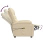 vidaXL Sillón de masaje eléctrico tela color crema vidaXL Sillón de masaje eléctrico tela color crema