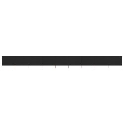 vidaXL Paravientos de 9 paneles tela negro 1200x120 cm