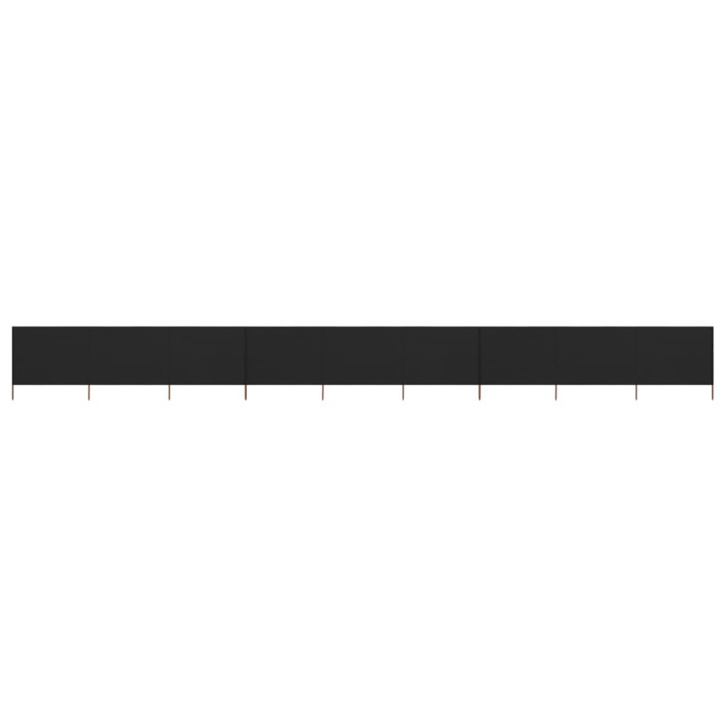vidaXL Paravientos de 9 paneles tela negro 1200x120 cm vidaXL Paravientos de 9 paneles tela negro 1200x120 cm