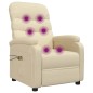 vidaXL Sillón de masaje eléctrico tela color crema vidaXL Sillón de masaje eléctrico tela color crema