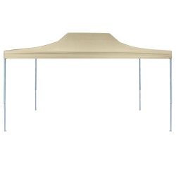 vidaXL Carpa plegable profesional acero color crema 3x4 m