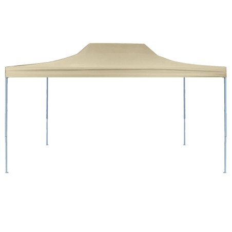 vidaXL Carpa plegable profesional acero color crema 3x4 m