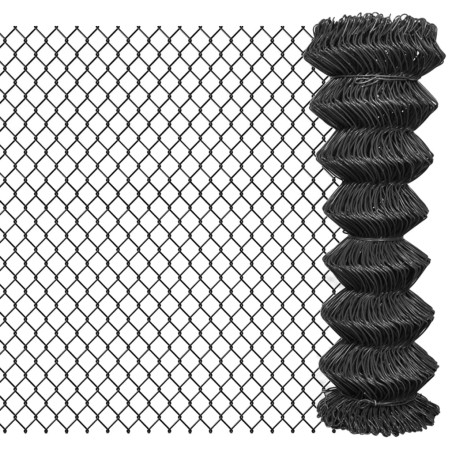 vidaXL Valla de tela metálica acero gris 25x1,25 m